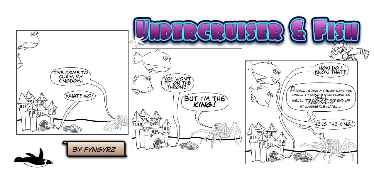 This is an image containing comic strip, a visual joke. Sorry.