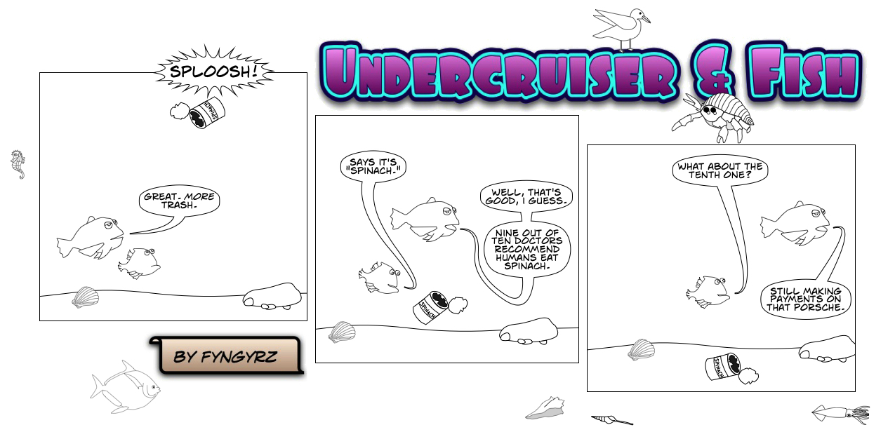 This is an image containing comic strip, a visual joke. Sorry.