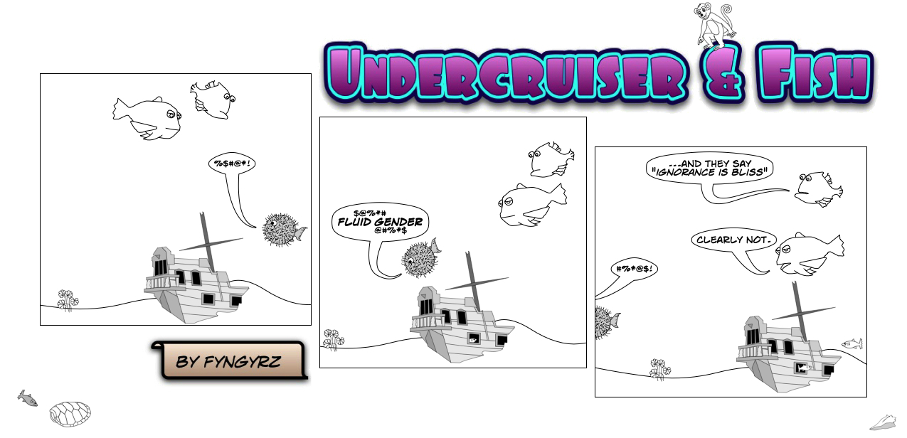 This is an image containing comic strip, a visual joke. Sorry.