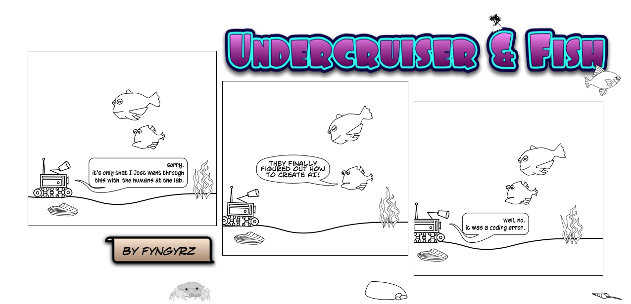 This is an image containing comic strip, a visual joke. Sorry.