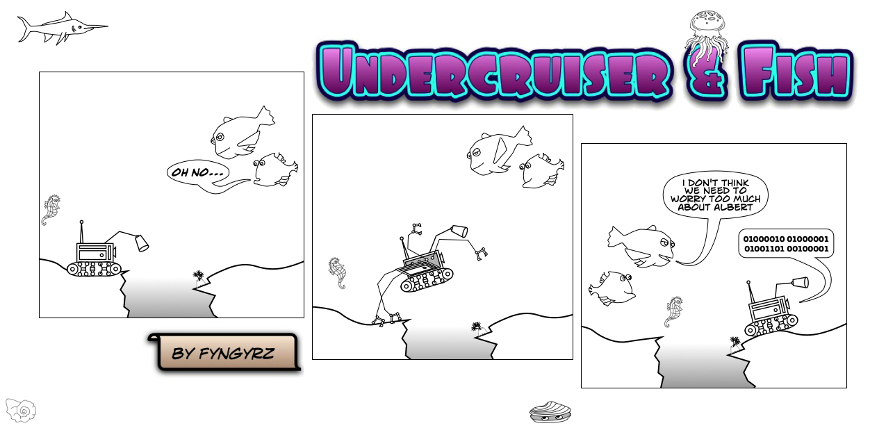 This is an image containing comic strip, a visual joke. Sorry.