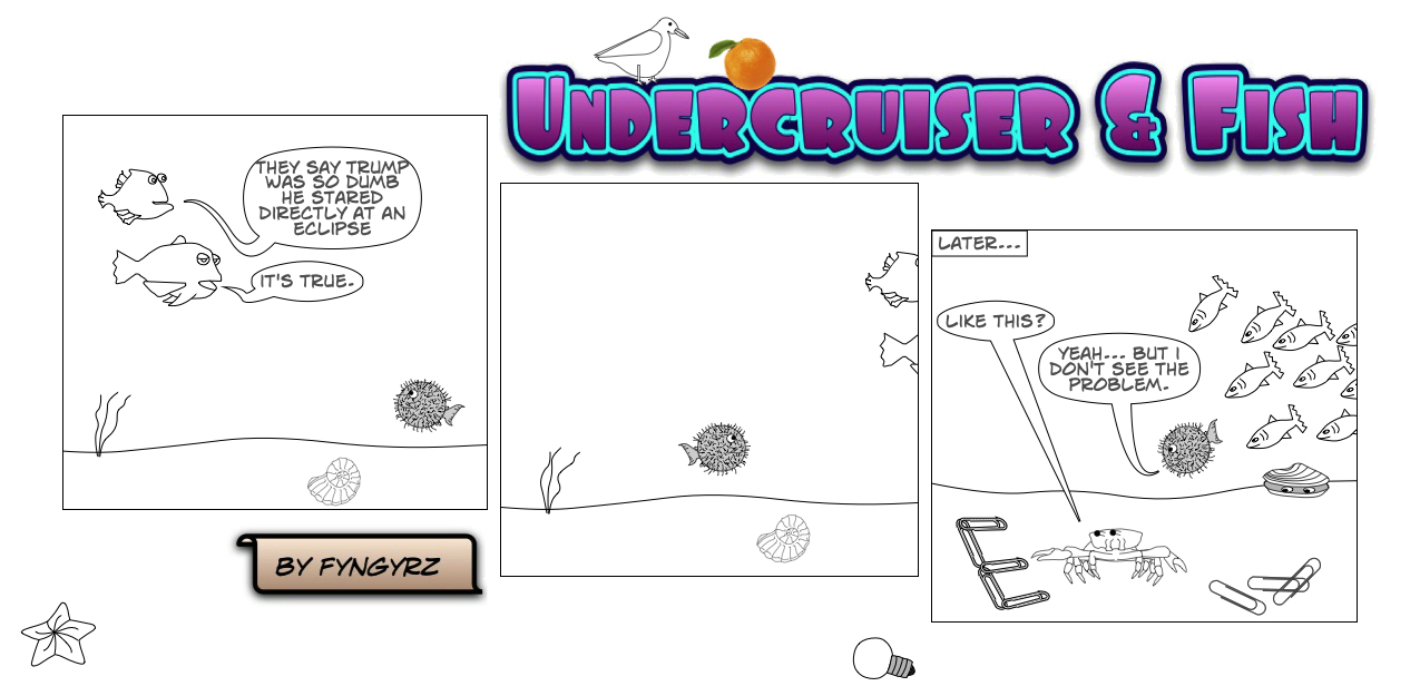 This is an image containing comic strip, a visual joke. Sorry.