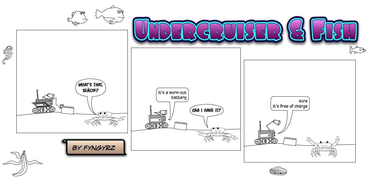 This is an image containing comic strip, a visual joke. Sorry.