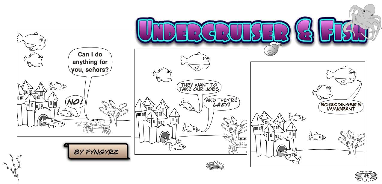 This is an image containing comic strip, a visual joke. Sorry.