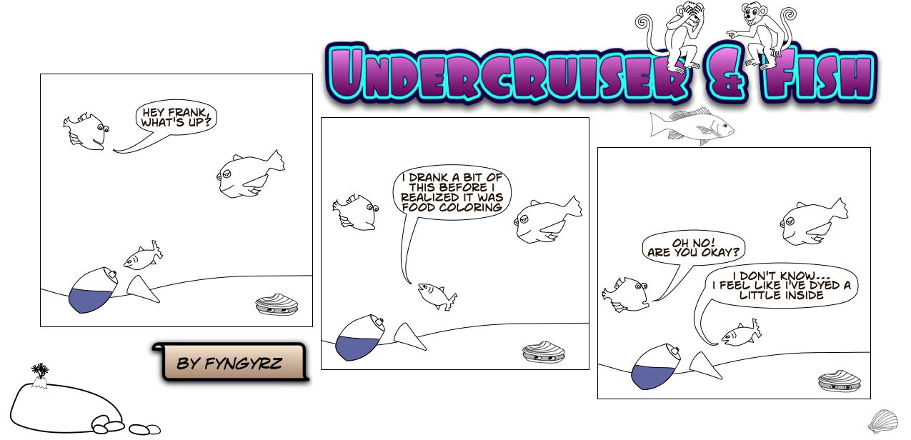 This is an image containing comic strip, a visual joke. Sorry.