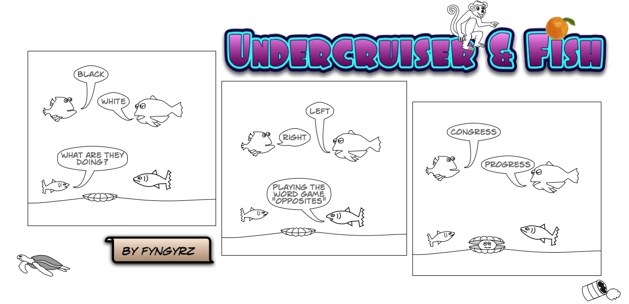 This is an image containing comic strip, a visual joke. Sorry.